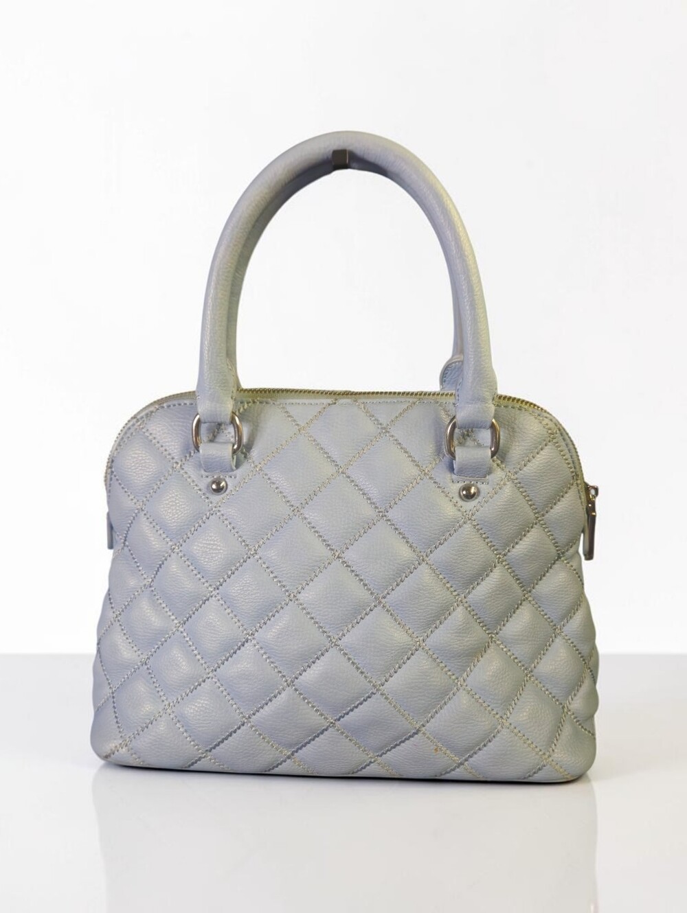 Charming Charlie Light Blue Dome Satchel Bag